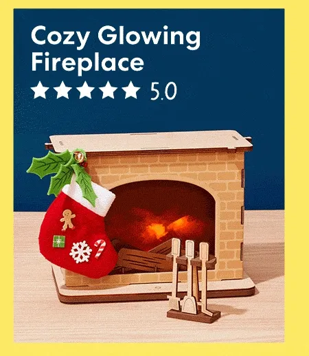 Cozy Glowing Fireplace