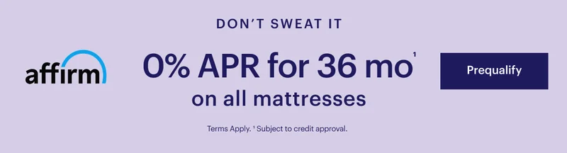 0% APR for 36 mo on all mattresses