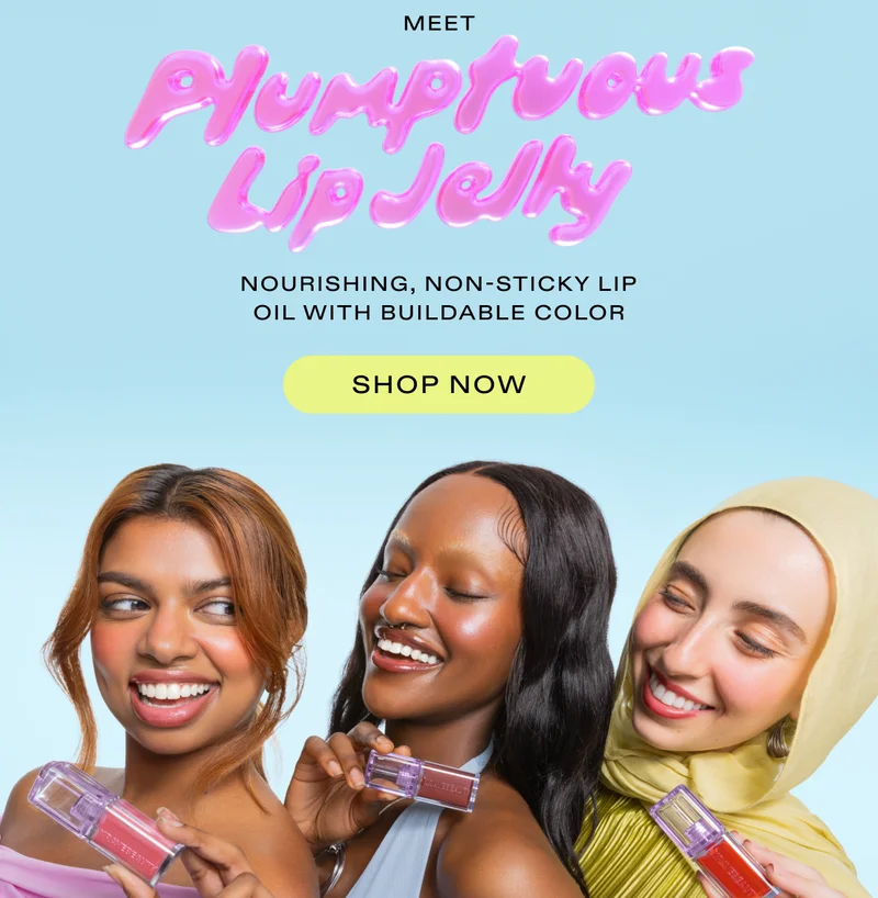 Meet Plumptuous Lip Jelly - nourishing, non-sticky lip oil with buildable color. Shop now!
