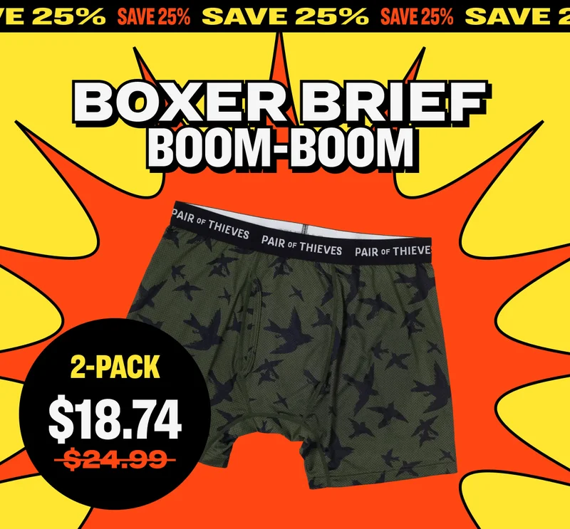 Boxer Brief  Boom-Boom&nbsp; 2-PACK $18.74 $24.99