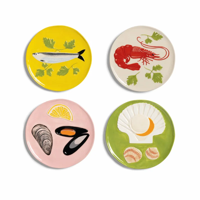 Image of Plate de la Mer set of 4