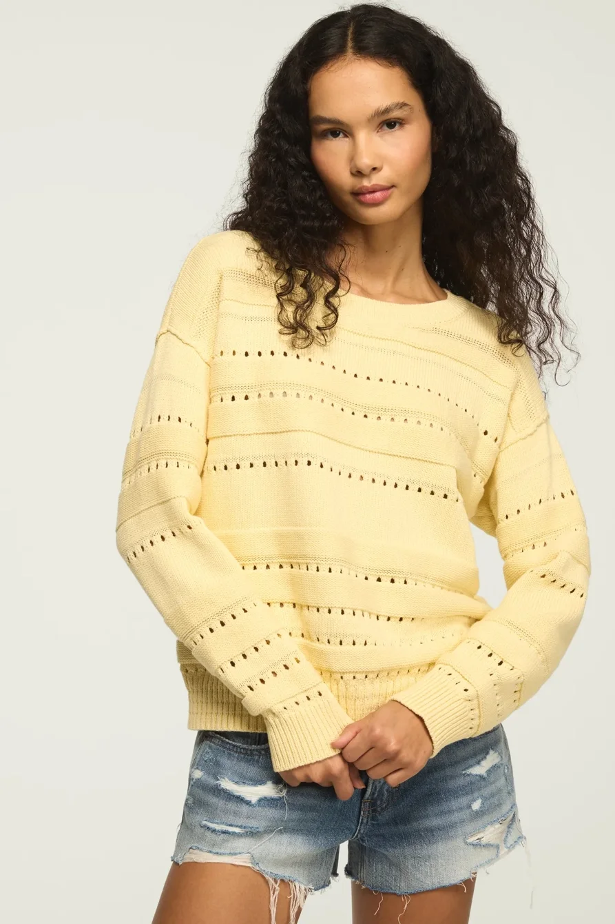 Image of Lucky Brand Beachy Pullover Sweater - Women's Clothing Tops Sweaters Pullovers in American Beauty