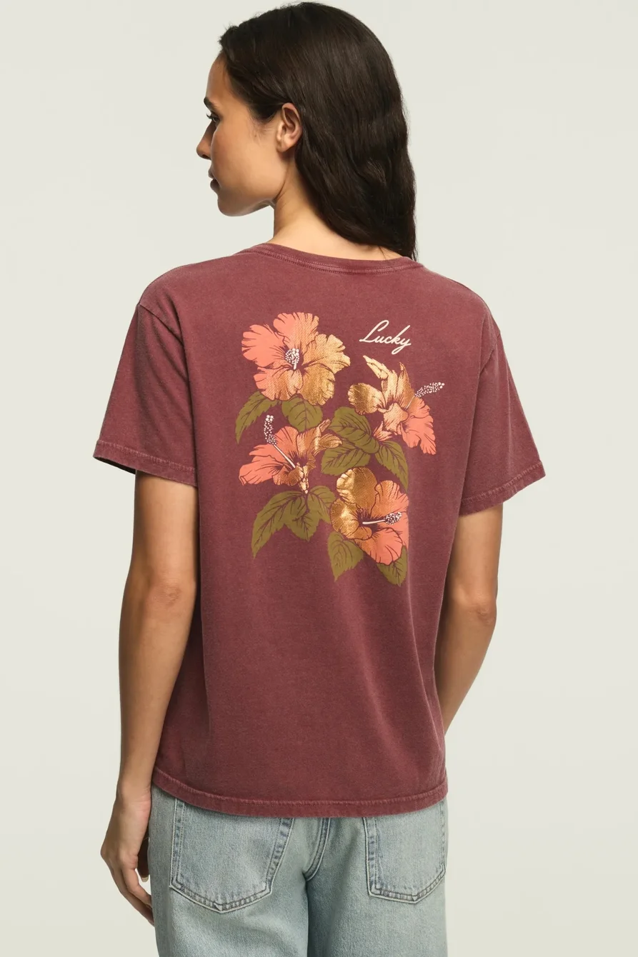 Image of Lucky Brand Lucky Hybiscus Boyfriend in Oxblood Red