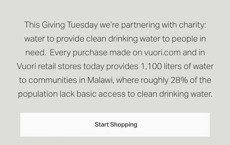 This Giving Tuesday we're partnering with charity: water
