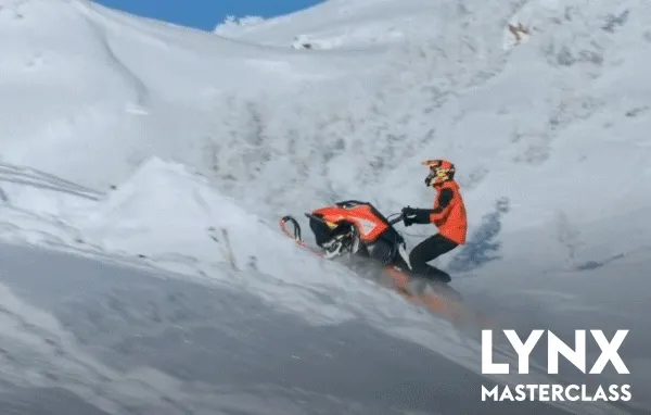 Andreas Bergmark jumping with a sled