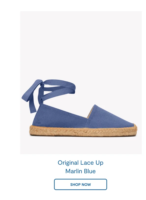 The Original Lace Up Espadrille Marlin Blue