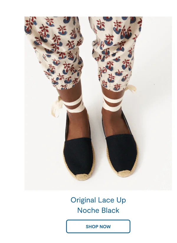 The Original Lace Up Espadrille Noche Black