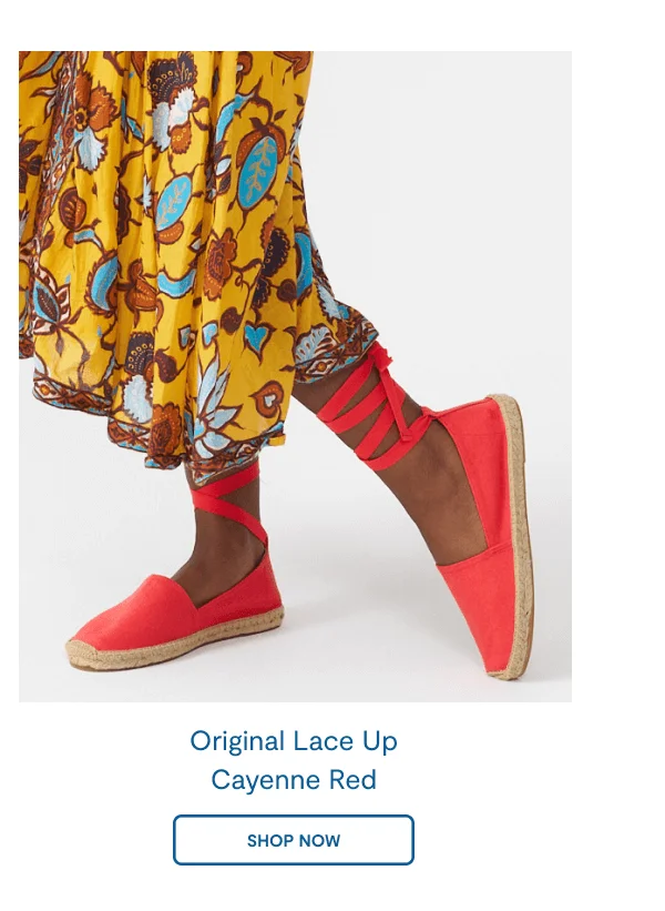 The Original Lace Up Espadrille Cayenne Red