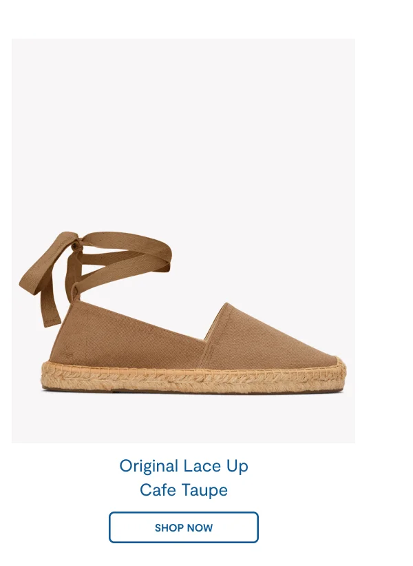 The Original Lace Up Espadrille Cafe Taupe
