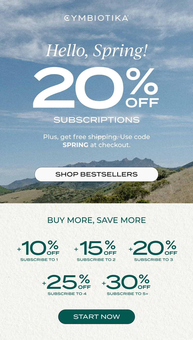 20% off subscriptions. Start now.