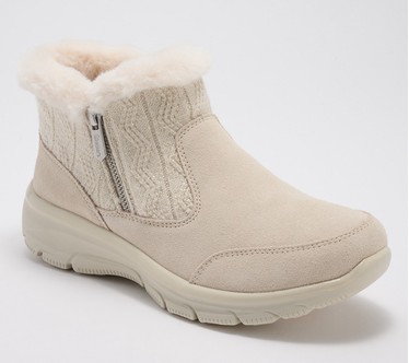 Skechers Easy Going Sparkle Knit Ankle Boots Elemental Bliss