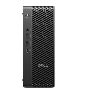 A Dell desktop computer on a dark gray background.