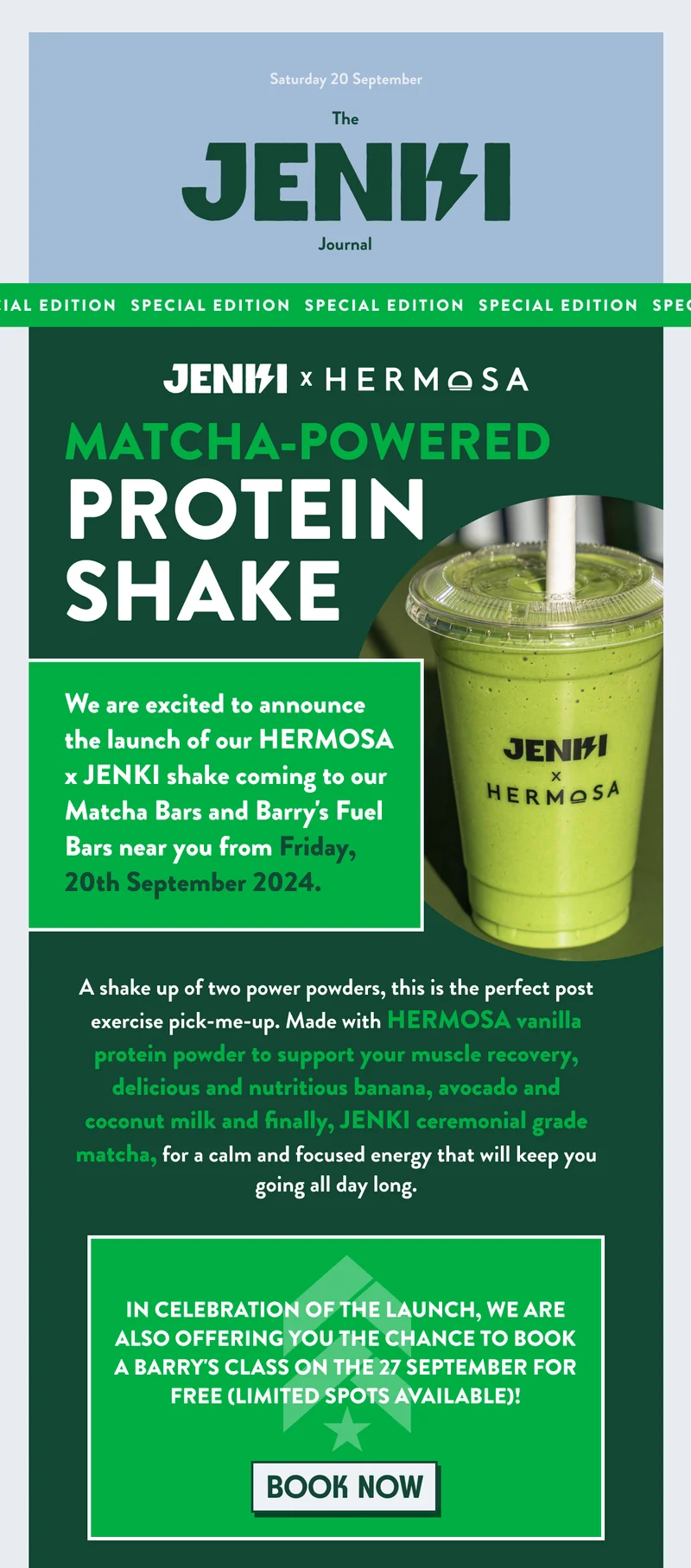 Matcha protein shake