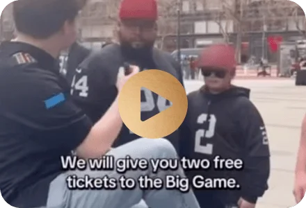 He did what for free tickets to the game?