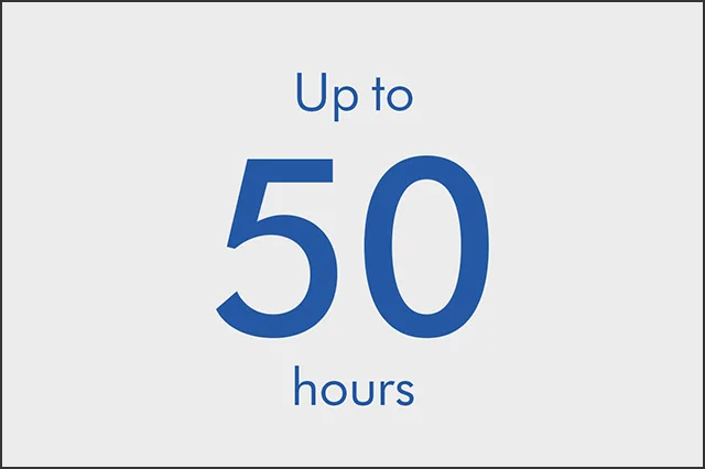 Up to 50 hours