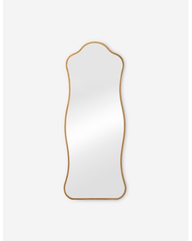 Everin Floor Mirror-Antique Brass