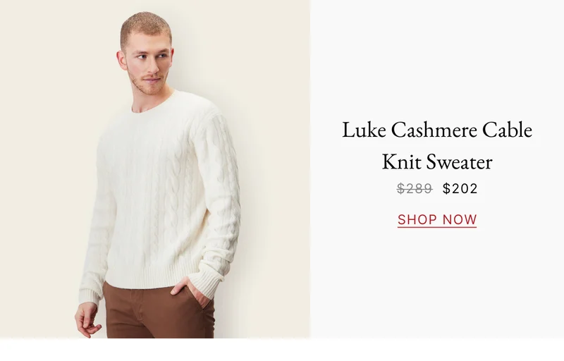 Luke Cashmere Cable Knit Sweater