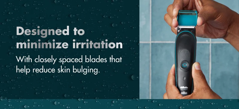 Designed to minimize irritation. With closely spaced blades that help reduce skin bulging.