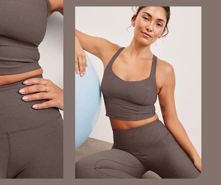 Spacedye Intensity Racerback Cropped Tank in Woodland Heather