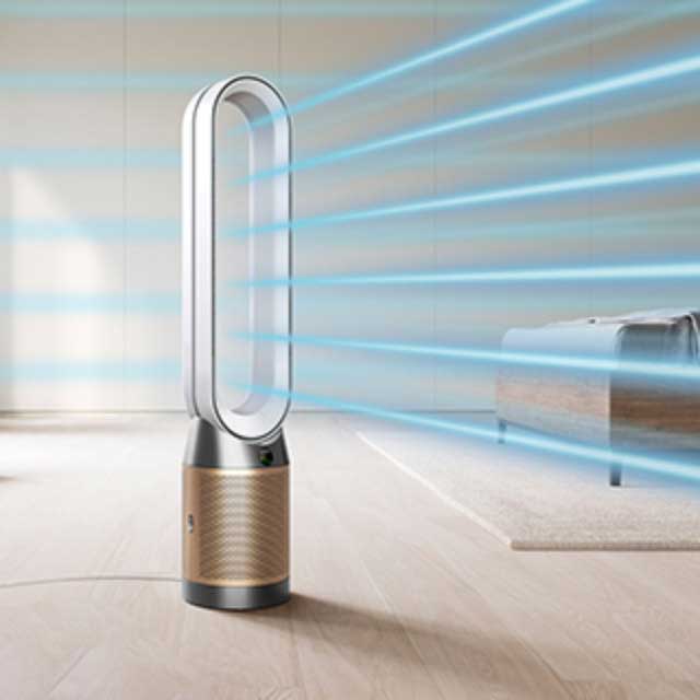 Dyson purifier expelling cleaner air