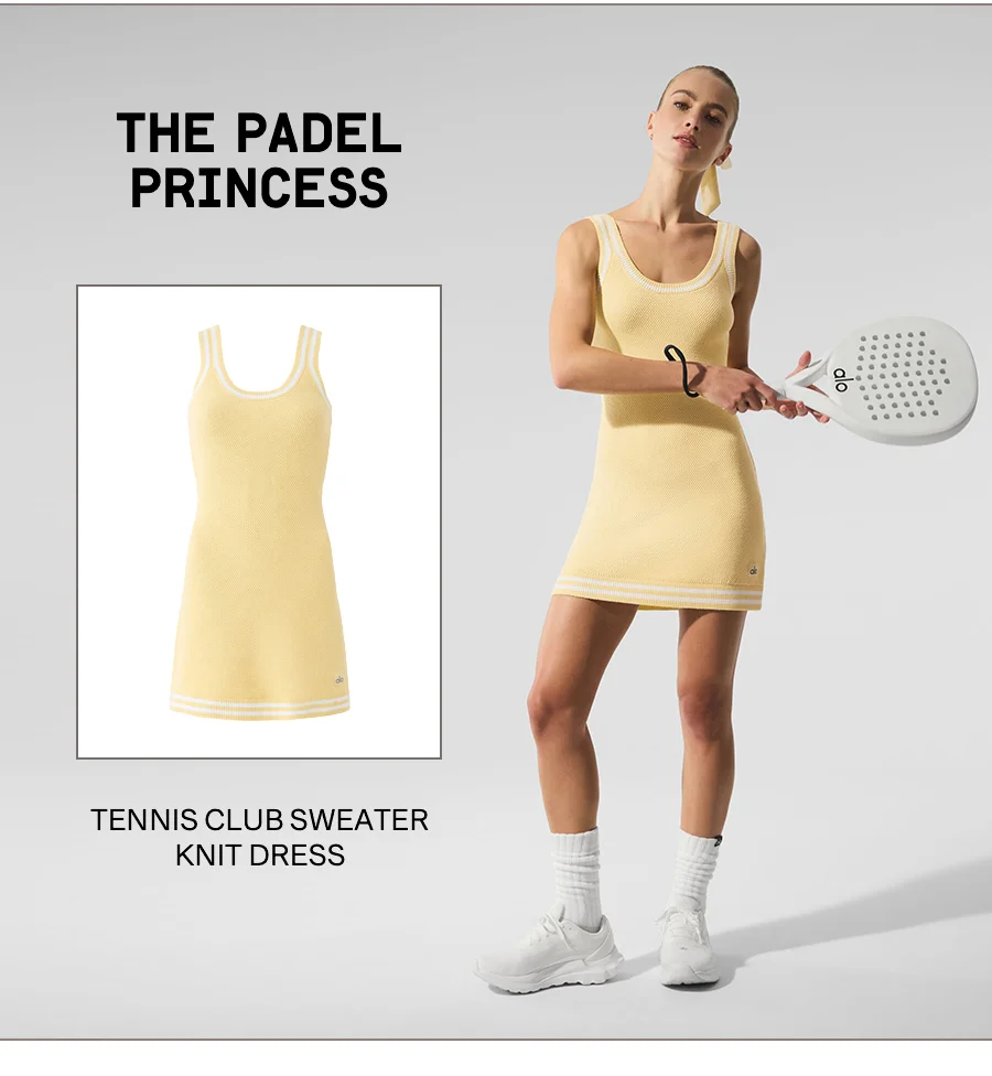 THE PADEL PRINCESS - TENNIS CLUB SWEATER KNIT DRESS