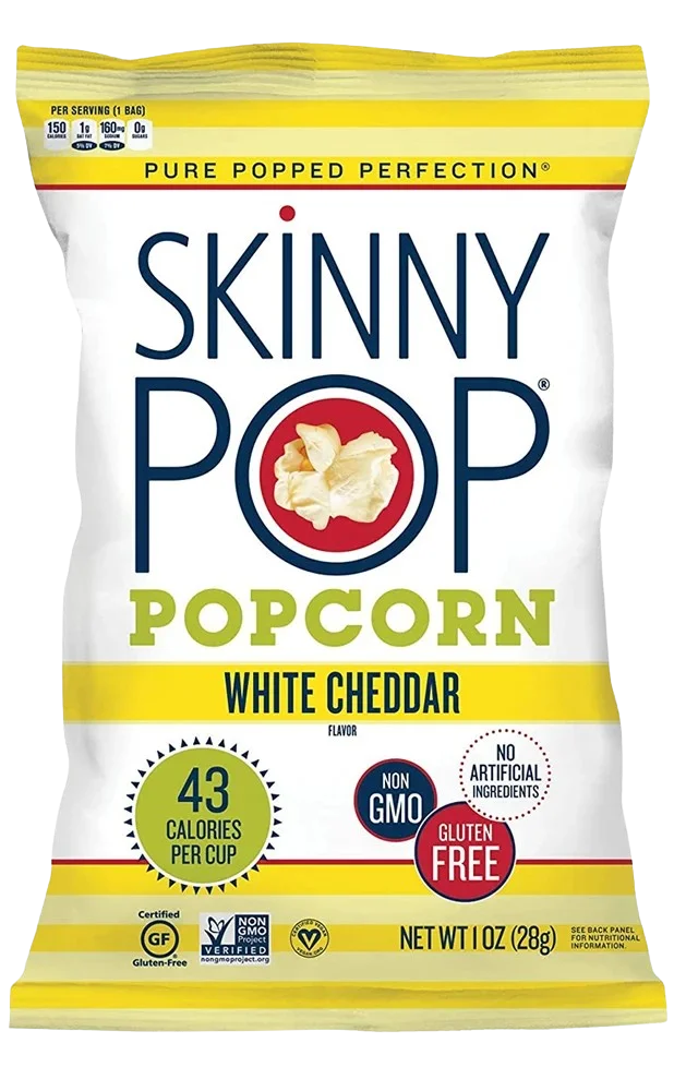 Image of Skinny Pop White Cheddar Popcorn Snack Bag