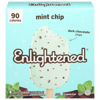Enlightened Ice Cream Bars, Mint Chip, Light