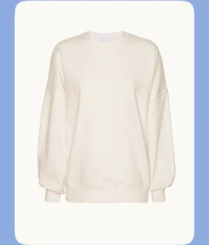 LuxeFleece Oversized Sweatshirt in Fresh Snow