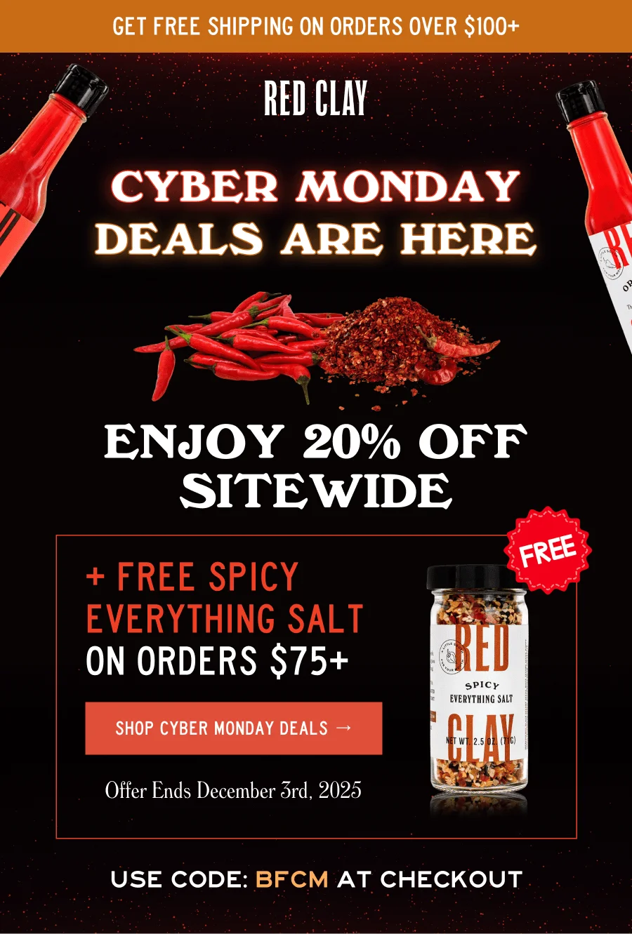 Enjoy 20% OFF Sitewide + FREE Spicy Everything Salt On Orders $75+