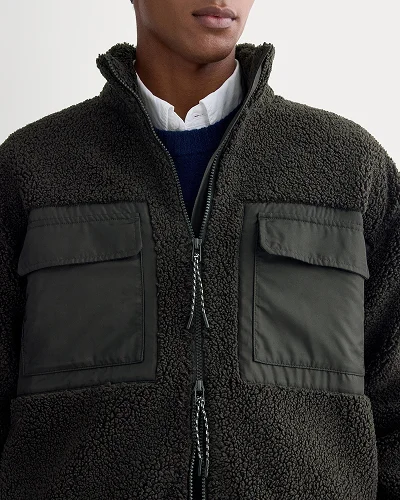 Image | ReTrack Fleece Zip-Up | Black