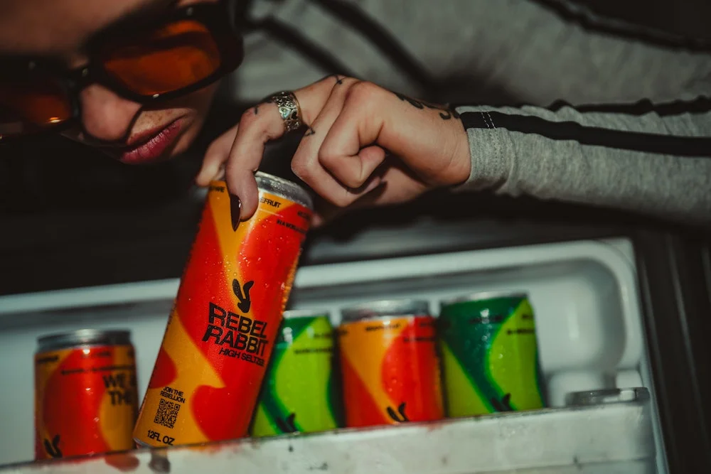 Rebel Rabbit in the fridge