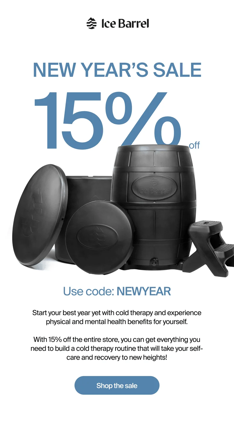 Ice Barrel New Year's Sale 15% off Entire Store