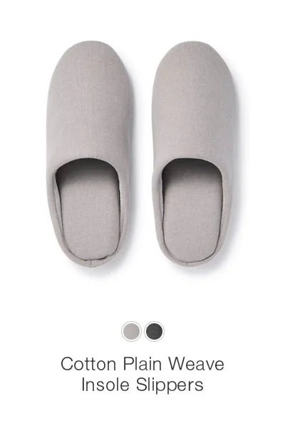 Shop Cotton Plain Weave Insole Slippers