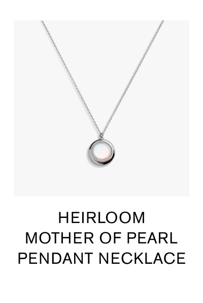 HEIRLOOM MOTHER OF PEARL PENDANT NECKLACE