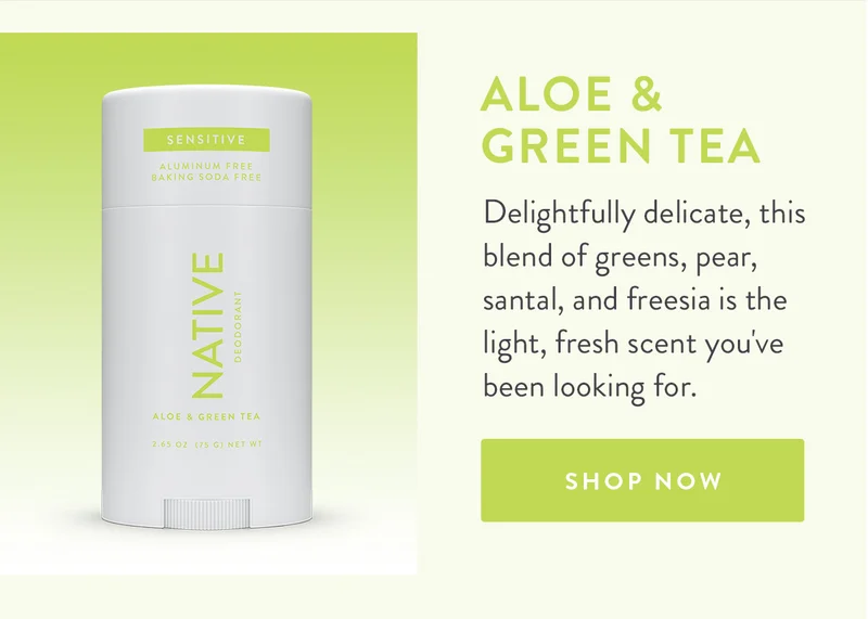 ALOE & GREEN TEA | Delightfully delicate, this blend of greens, pear, santal, and freesia is the light, fresh scent you've been looking for. | SHOP NOW