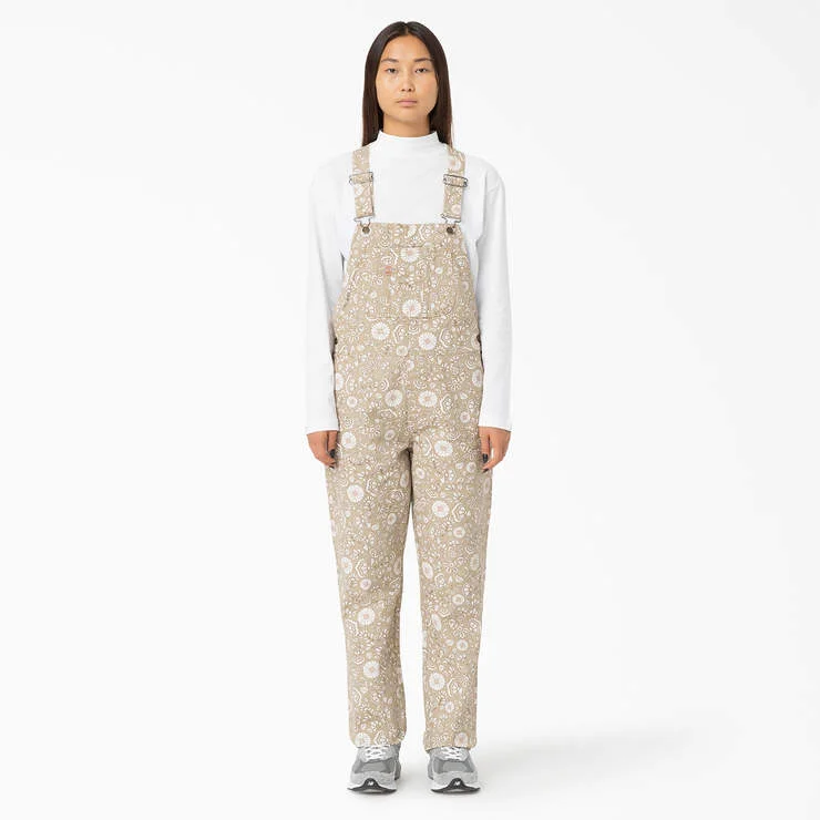 Women's Ellis Floral Duck Canvas Overalls