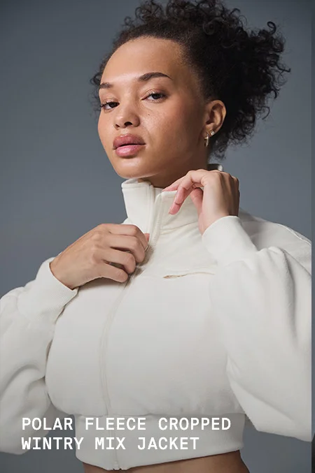 POLAR FLEECE CROPPED WIINTRY MIX JACKET