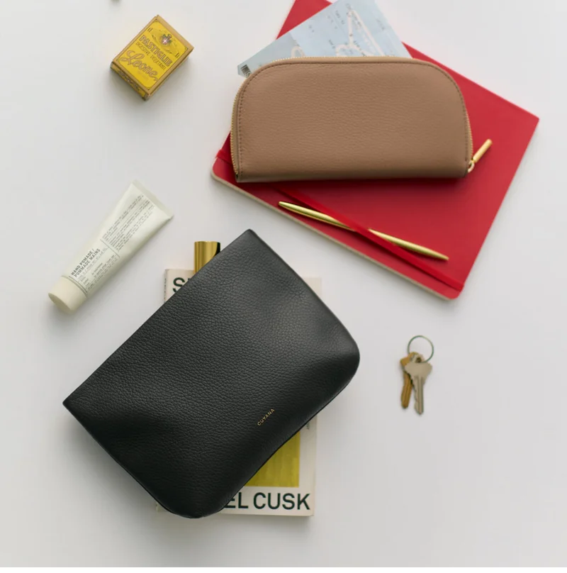 Mini Zipper Pouch and Curved Zip Wallet