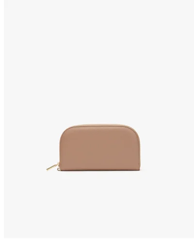 Curved Zip Wallet Cappuccino