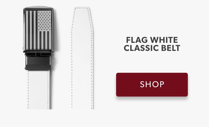 Shop Flag White Classic Belt