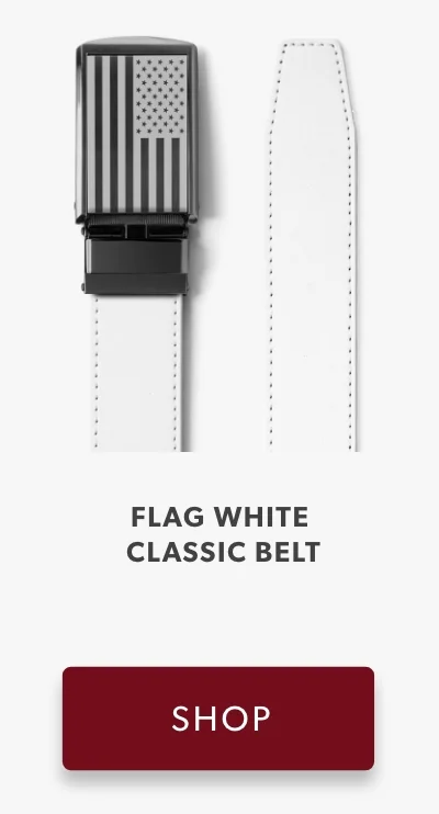 Shop Flag White Classic Belt