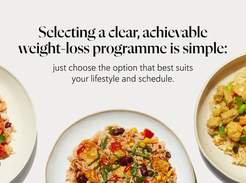 Selecting a clear, achievable weight-loss programme is simple: just choose the option that best suits your lifestyle and schedule.