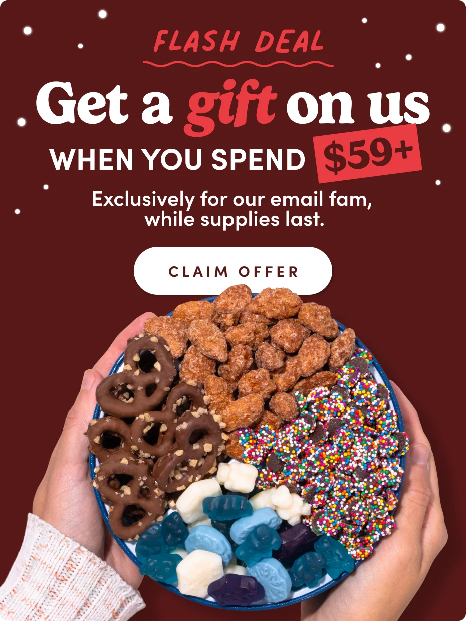 Flash Deal | Get a gift on us when you spend $59+ Exclusively for our email fam, while supplies last; Claim offer