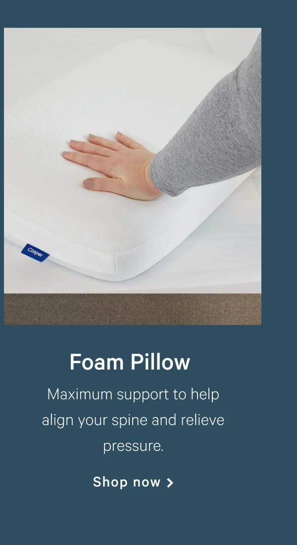 Foam Pillow >> Maximum support to help align your spine and relieve pressure. >> Shop now >>