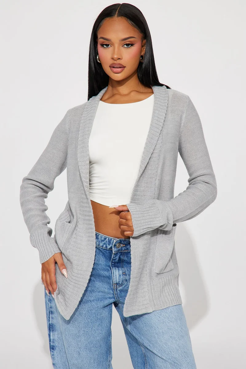 Image of Moments After Cardigan - Heather Grey