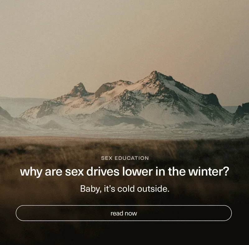 Why are sex drives lower in the winter?