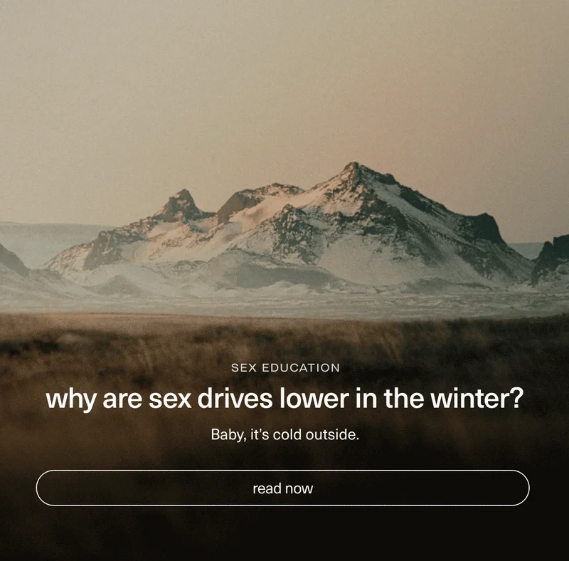 Why are sex drives lower in the winter?