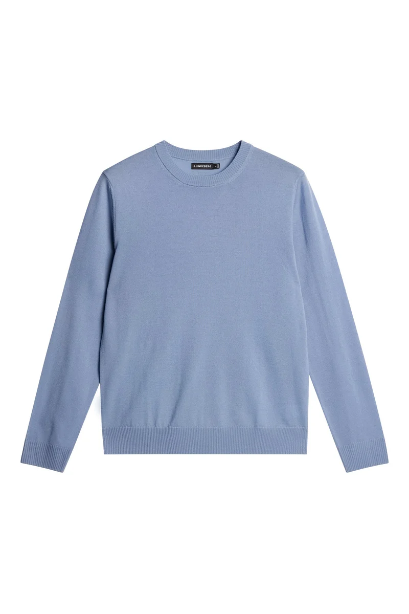 Image of Keane Light Merino Crew Neck / Rain Washed