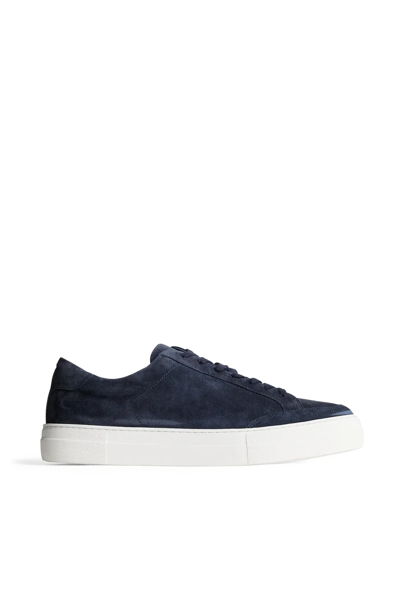 Image of Art Signature Suede Sneaker / JL Navy
