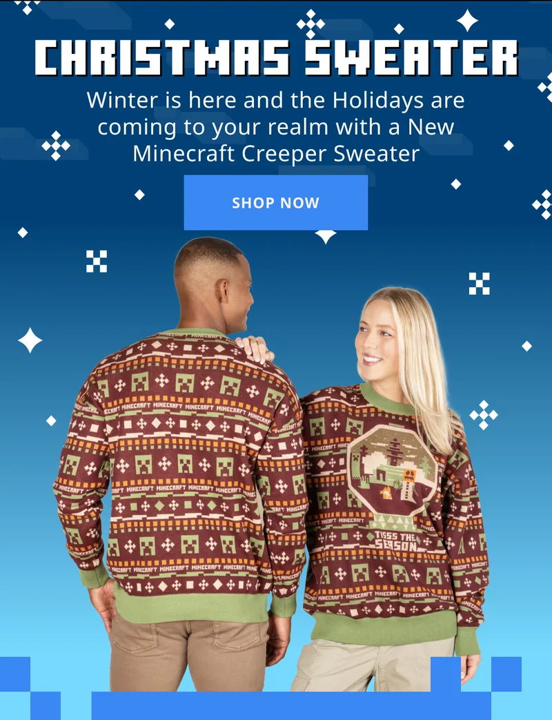 Shop the new Minecraft Sweater